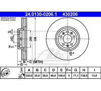 Bremsscheibe (pro Einheit) ATE 24.0130-0206.1