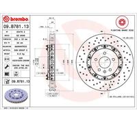 Bremsscheibe (pro Einheit) BREMBO 09.B781.13