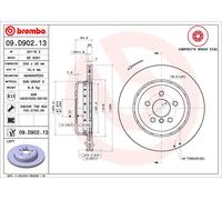 Bremsscheibe (pro Einheit) BREMBO 09.D902.13