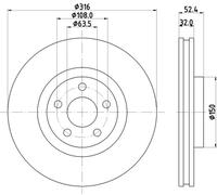 Bremsscheibe (pro Einheit) HELLA 8DD 355 126-701