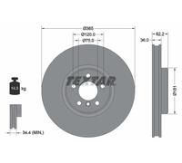 Bremsscheibe (pro Einheit) TEXTAR 92161005
