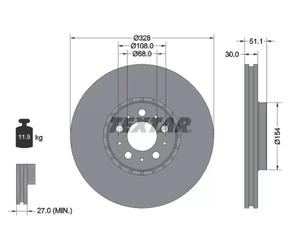Bremsscheibe (pro Einheit) TEXTAR 92284105