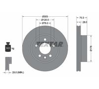 Bremsscheibe (pro Einheit) TEXTAR 92288403