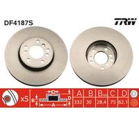 Bremsscheibe (pro Einheit) TRW DF4187S