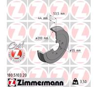 Bremsscheibe (pro Einheit) ZIMMERMANN 100.3387.70