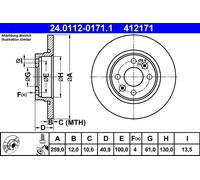 Bremsscheibe RENAULT LOGAN I 1.4 24.0112-0171.1 (1 Stück)