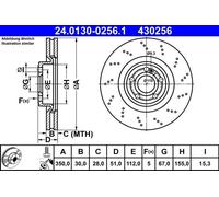 Bremsscheibe ATE 24.0130-0256.1, 1 Stück