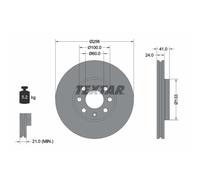 Bremsscheibe TEXTAR 92091803 vorne, belüftet, 1 Stück