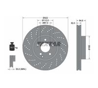 Bremsscheibe TEXTAR 92163405 vorne, belüftet, perforiert, hochkarbonisiert, 1...