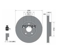 Bremsscheibe Vorderachse Textar 92163903