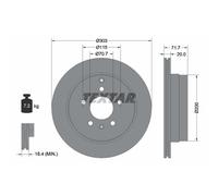 Bremsscheibe TEXTAR 92165503 hinten, belüftet, 1 Stück