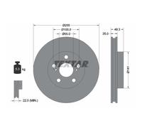 Bremsscheibe Vorderachse Textar 92225003