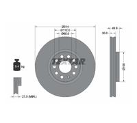 Bremsscheibe Vorderachse Textar 92232405
