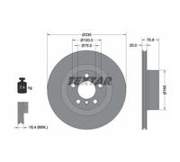 Bremsscheibe TEXTAR 92256303 hinten, belüftet, 1 Stück