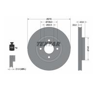 Textar Bremsscheibe 92303203 – Vorderachse, innenbelüftet, 278 mm