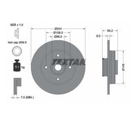 Bremsscheibe Hinterachse Textar 92305403