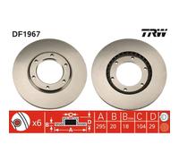 Bremsscheibe TRW DF1967 vorne, belüftet, 1 Stück