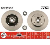 Bremsscheibe TRW DF2059BS