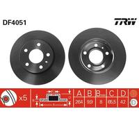Bremsscheibe TRW DF4051