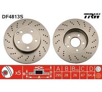 Bremsscheibe TRW DF4813S (1Satz-1Stk)