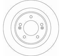 TRW Bremsscheibe DF6599 hinten, voll, 284 mm x 10 mm für Hyundai, KIA, 1 Stück
