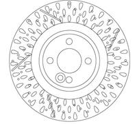 Bremsscheibe TRW DF6930S vorne, perforiert, geschlitzt, hochkarbonisiert, 1 Stück