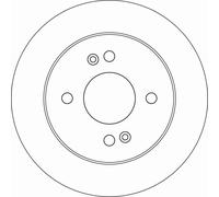 Bremsscheibe TRW DF6949 hinten, voll, 1 Stück