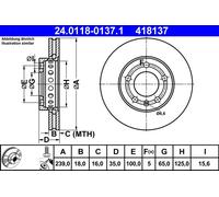 Bremsscheibe Vorderachse ATE 24.0118-0137.1