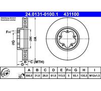 Bremsscheibe Vorderachse ATE 24.0131-0100.1
