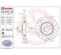 Bremsscheibe Vorderachse Brembo 09.8137.2X