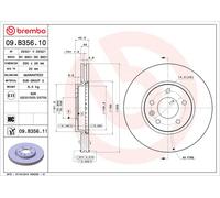 Bremsscheibe BREMBO 09B35611 vorne, belüftet, hochkarbonisiert, 1 Stück