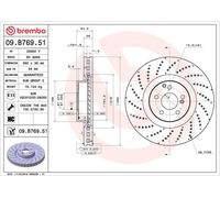 Bremsscheibe BREMBO 09.B769.51 PRIME LINE - UV Coated MERCEDES-BENZ