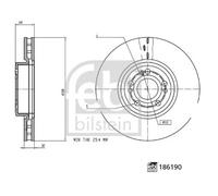FEBI BILSTEIN Bremsscheibe vorne rechts links innenbelüftet 330mm für MERCEDES-BENZ 186190