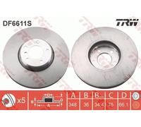 Bremsscheibe Vorderachse Links Für BMW 5 6 7
