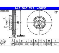 Bremsscheibe Vorderachse Links Für BMW TOYOTA 2 3 4 5 6 7 8 I4 IX SUPRA X3 X4 X