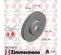 ZIMMERMANN Bremsscheibe 150.2936.52 für BMW TOYOTA