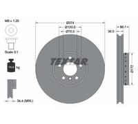 Bremsscheibe Vorderachse rechts Textar 92266325