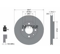 Bremsscheibe Vorderachse Textar 92043103