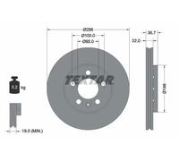 TEXTAR 2x Bremsscheibe vorne Ø256 mm außenbelüftet für VW Golf IV 1J1 1.4 16V