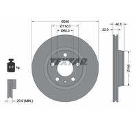 Bremsscheibe Vorderachse Textar 92083505