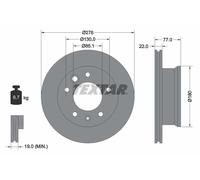 Bremsscheibe Vorderachse Textar 92131503