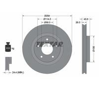 Bremsscheibe Vorderachse Textar 92184405