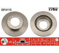 Bremsscheibe Vorderachse TRW DF4115