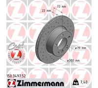 2x ZIMMERMANN VORNE Bremsscheibe für BMW 1 F20 3 Touring F31 3 F30 F35 F80