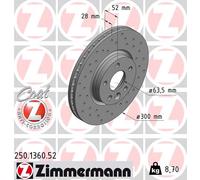 Bremsscheibe Vorderachse Zimmermann 250.1360.52