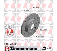 Bremsscheibe Vorderachse Zimmermann 400.1402.52