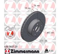 Bremsscheibe Vorderachse Zimmermann 400.3607.20