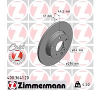 2x ZIMMERMANN Bremsscheibe 400.3641.20 für MERCEDES-BENZ