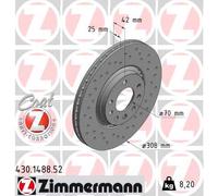 2x ZIMMERMANN Bremsscheibe SPORT COAT Z 430.1488.52