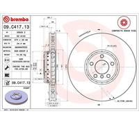 Bremsscheibe, re, vo BREMBO 09.C417.13 für BMW 7er BMW 5er